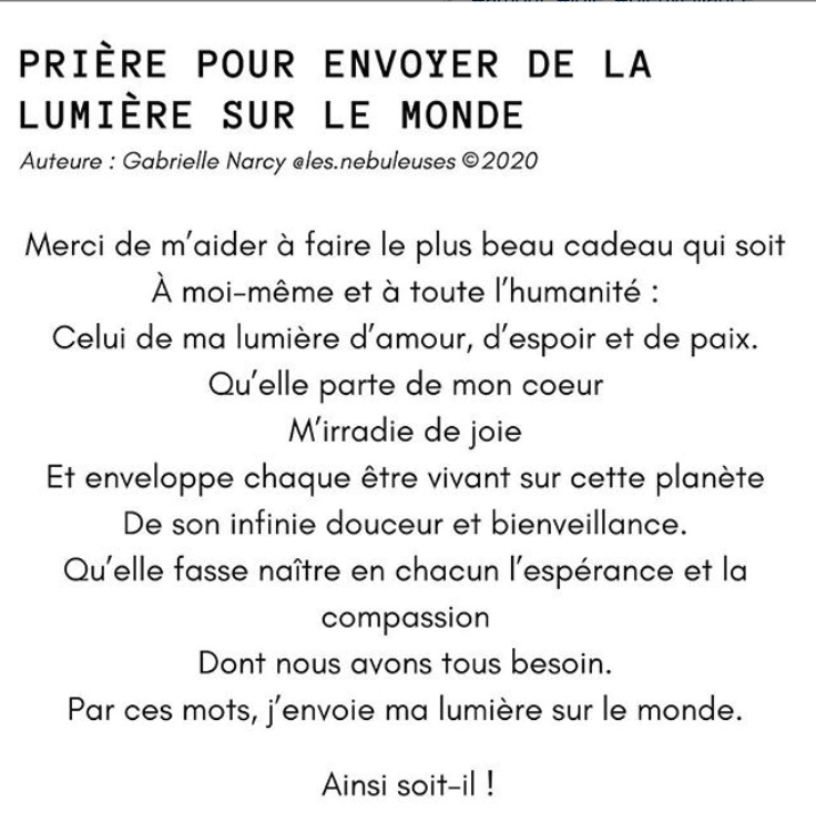 prière les nébuleuses gabrielle narcy