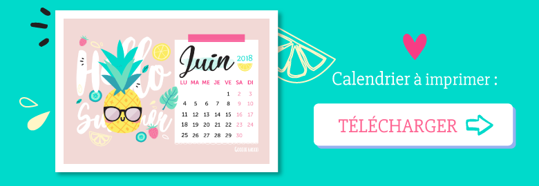 🍍Télécharge gratuitement ton calendrier pour juin 2018 pour ton téléphone, avec Anna l'ananas qui est prête pour l'été ! Sur ⭐️Goodie Mood, le blog feel good et créativité #wallpaper #calendrier #juin #hellosummer #ete #gratuit #printable #goodie #ananas #illustration