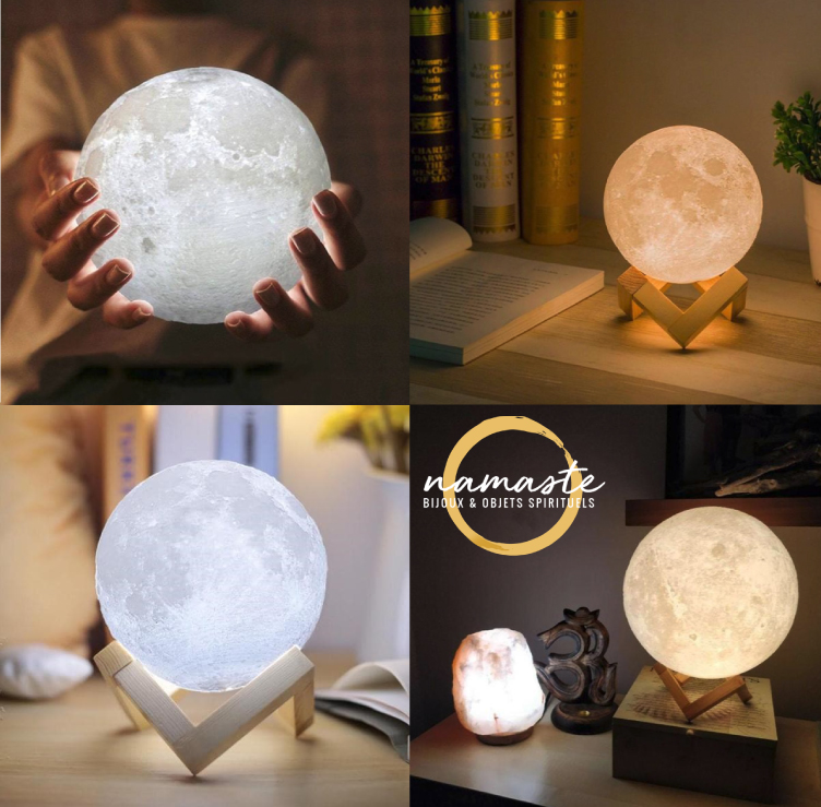 Lampe Lune 3D féerique : La Boutique Namasté t'offre cette lampe lune 3D ⭐️ #laboutiquenamaste #lampe #lune #3d #magie #concours #cadeau #boutique #bijoux #pierres #objets zen #zen #spiritualite #bonheur