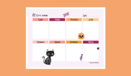 Planning / semainier gratuit à télécharger pour Halloween