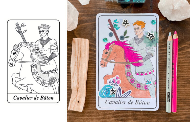 Tarot à Colorier : Ma Famille des Bâtons - Goodie Mood